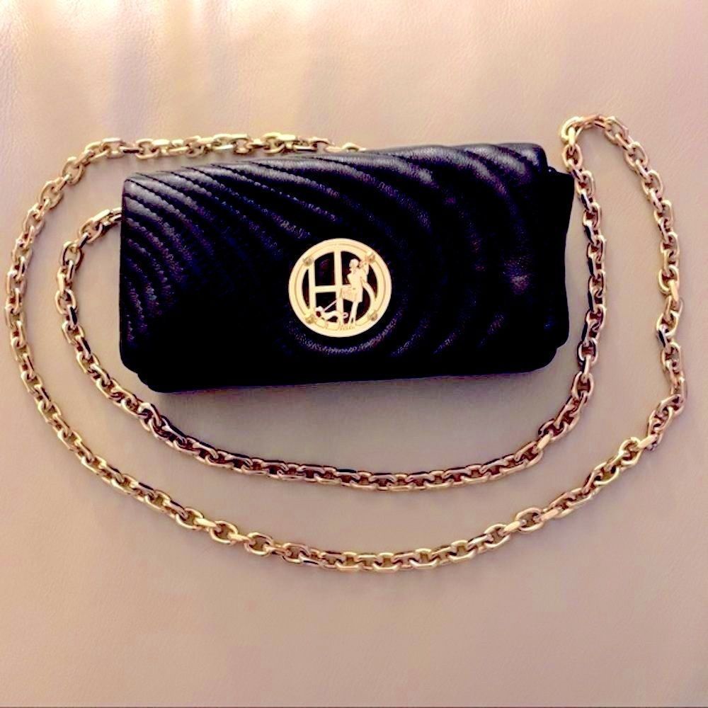 Henri Bendel Leather Chain Crossbody Wallet Bag